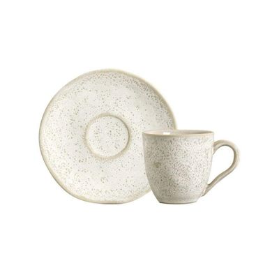 Conjunto De Xícara De Cafezinho Com Pires 06 Peças Orgânico Vanilla Porto Brasil