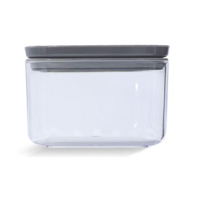 Porta Mantimentos Hermético Cristal 500ml Cinza