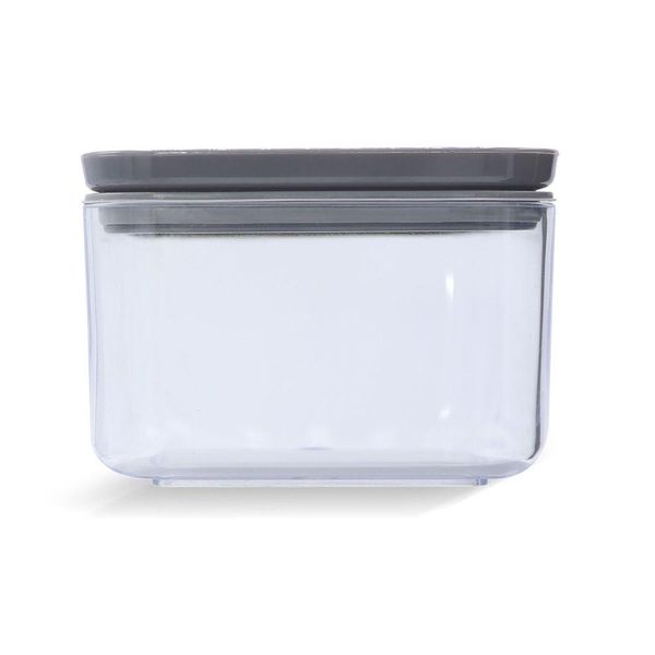 Porta Mantimentos Hermético Cristal 500ml Cinza