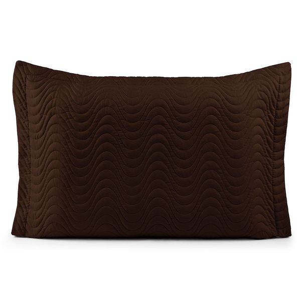 Porta Travesseiro Avulso 70cm x 50cm Com Debrum 1 Peça Laura Matelado Toque 400 Fios 100% Poliéster - Marrom