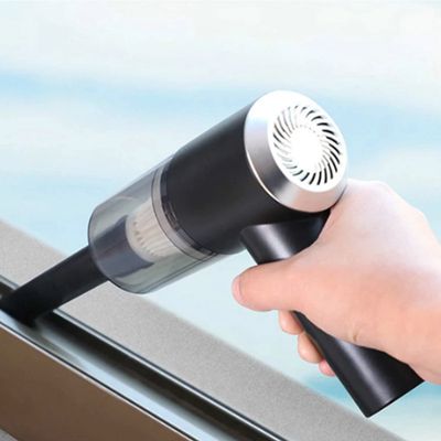 MINI ASPIRADOR DE PÓ SEM FIO PORTÁTIL PARA CARRO CASA CARREGAMENTO VIA USB Único / Preto