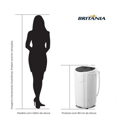 Centrifuga De Roupas 15kg Britânia Timer Programável Bce15a 220v