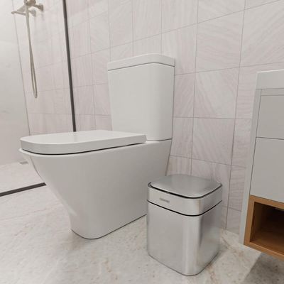 Lixeira Tramontina 8L Sense Square Aço Inox Abertura Automática Balde Removível