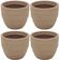 Kit 4 Vasos de Flor 38cm Inca Tramontina Polietileno Granito Areia Decorativo Plantas Folhagens