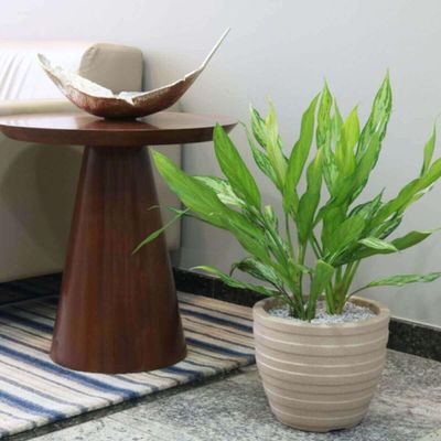 Kit 4 Vasos de Flor 38cm Inca Tramontina Polietileno Granito Areia Decorativo Plantas Folhagens