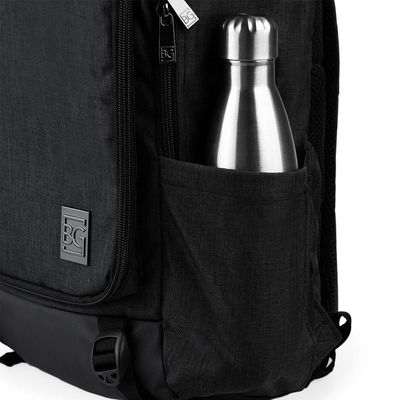 Mochila Masculina Executiva Para Notebook City Block Preta U / Preto