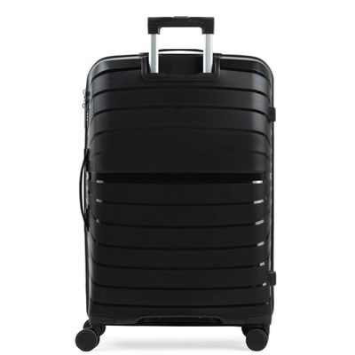 Mala Grande 32 Kg Polipropileno 4 Rodas Rover Preta G / Preto