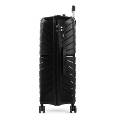 Mala Grande 32 Kg Polipropileno 4 Rodas Rover Preta G / Preto