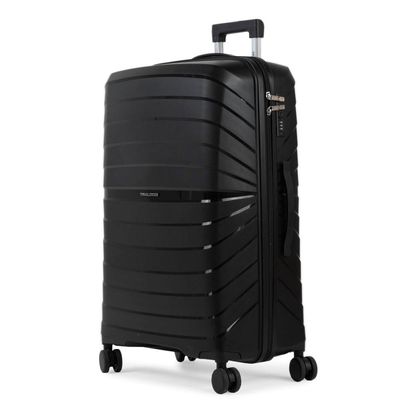 Mala Grande 32 Kg Polipropileno 4 Rodas Rover Preta G / Preto