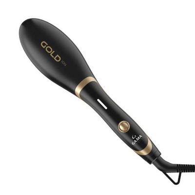 Escova Alisadora Gama Gold Ion Mini Preto Bivolt