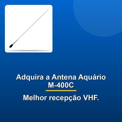 Antena Móvel Aquário M-400c 5-8 De Onda Para Rádio Vhf