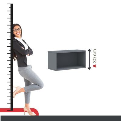 Nicho De Parede 300x600mm Grafito