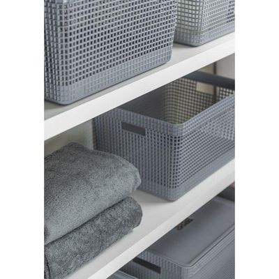 Cesto De Roupa Grid Preto 49 L Com Tampa 38 X 28 X 55,2 Cm