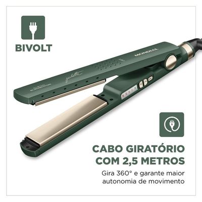 Prancha Alisadora Juliette Mondial P-JU-02 Verde Bivolt