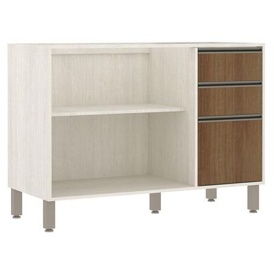 Balcão De Cozinha Madeira 120Cm Línea Luciane Avelã Avelã