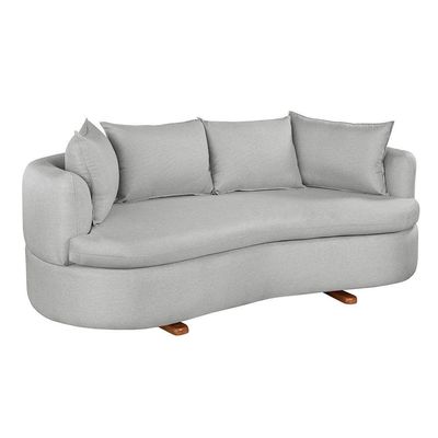 Sofa 4 Lugares Veludo M-204 2m Living Estofados Martins Veludo Cinza