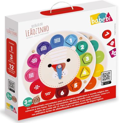RELOGINHO DO LEAOZINHO BILINGUE INGLÊS/PORTUGUÊS - BABEBI