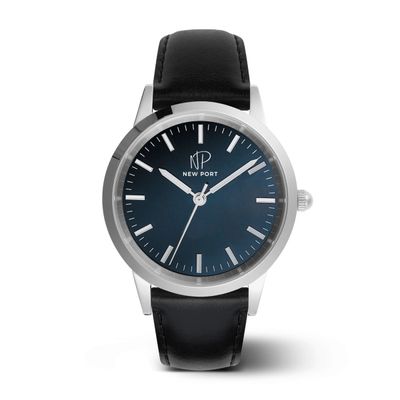 Relógio Feminino Couro Preto Analógico Casual New Port