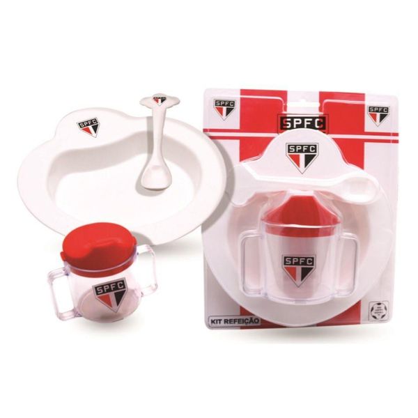 Kit Refeição Bebê do São Paulo 4 Pçs Kids Gol
