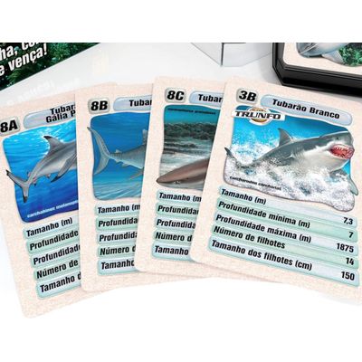 Jogo De Cartas Super Trunfo Tubarões Grow - 1491