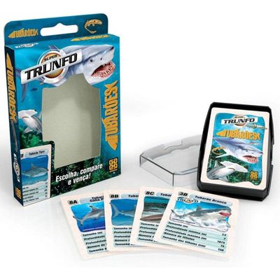 Jogo De Cartas Super Trunfo Tubarões Grow - 1491