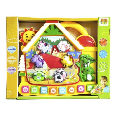 Piano Musical Educativo Paradise Casinha - Dm Toys 5529