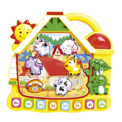 Piano Musical Educativo Paradise Casinha - Dm Toys 5529