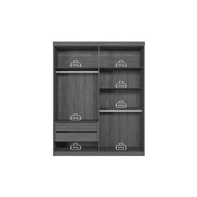 Guarda Roupa +cômoda 2 Peças Qc323 Jatobá - Santos Andirá