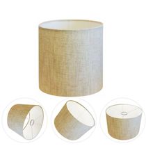 Cúpula Abajur E Luminária Cilíndrica Vivare Cp-7009 ø25x20cm - Bocal Nacional Rustico-bege