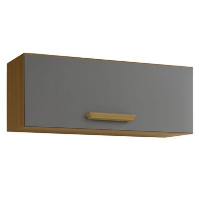 Nicho Aéreo Cozinha Athenas 1 Porta Espaçoso Mobilihouse Cinamomo/cinza Acetinado