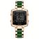 Relógio Digital Feminino Fashion Design Simples Quadrado Em Aço Inoxidavel Rosa Verde