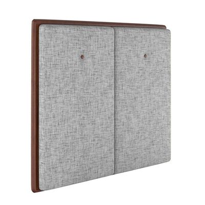 Cabeceira Estofada Casal 140 Cm Coral Linho Cinza