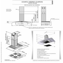 Coifa Nardelli De Parede Clean Vidro Curvo Vermelha 60cm Vermelho 220V