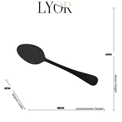 Faqueiro 24 Peças Aço Inox Positano Preto Lyor