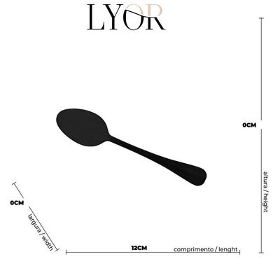 Faqueiro 24 Peças Aço Inox Positano Preto Lyor