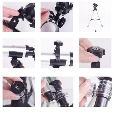 Telescopio Astronomico 60x Completo Refrator Microscopio Terrestre Constelacao Estrelas Luneta Alcance Com Tripe Ajustáv