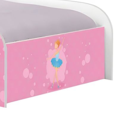 Mini Cama Infantil 157,5x72,5cm com Proteção Lateral Personagens Bailarina K02 - D'Rossi