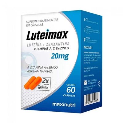 Luteimax - Luteína + Zeaxantina 20mg 60 Caps