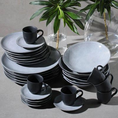 Conjunto De Pratos Rasos 06 Peças Orgânico Concreto Porto Brasil