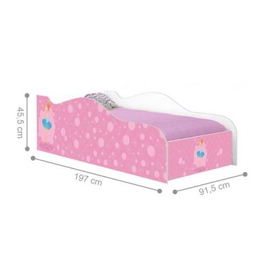 Cama Solteiro Infantil 197x91,5cm para Quarto Personagens Bailarina K02 - D'Rossi