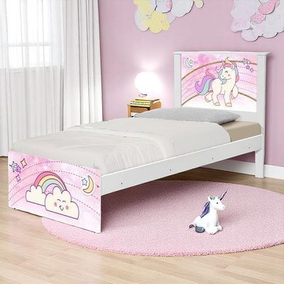 Cama Solteiro Infantil 195x96cm para Quarto Personagens Unicórnio K02 - D'Rossi