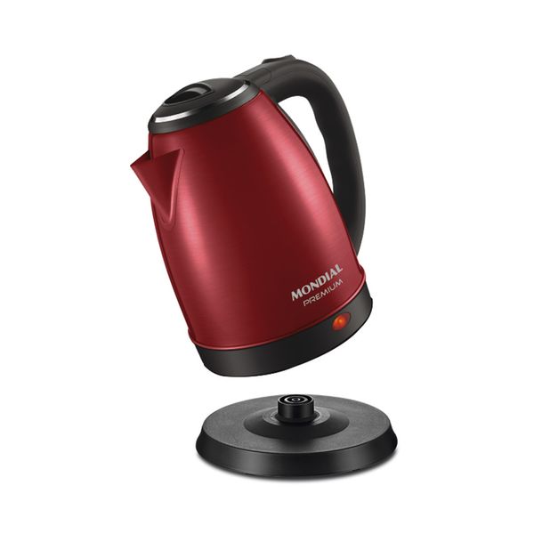 Chaleira Elétrica Pratic Mondial 220V 1200W Vermelho/Inox - CE-06-R Chaleira Elétrica Pratic Mondial 220V 1200W Vermelho/Inox - CE-06-R