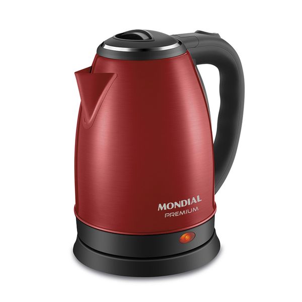 Chaleira Elétrica Pratic Mondial 127V 1200W Vermelho/Inox - CE-06-R Chaleira Elétrica Pratic Mondial 127V 1200W Vermelho/Inox - CE-06-R