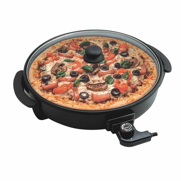 Panela Elétrica Grill Amvox Redonda APE-4000 Preta 40cm - 127V