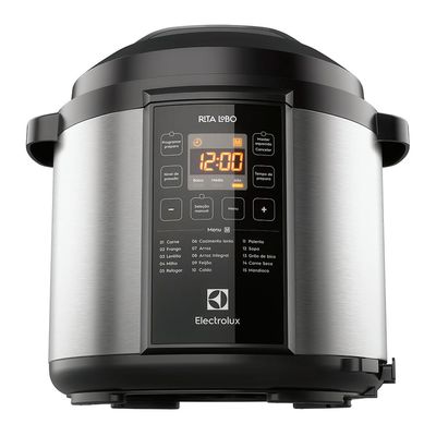Panela de Pressão Elétrica Electrolux por Rita Lobo 6L Preta Experience Digital (PCC20) 220V