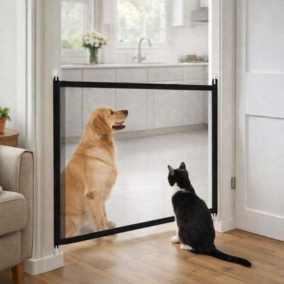 Tela Rede Protetora Pet Cães Gatos 110x73cm Removível Porta