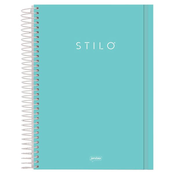 Caderno Universitário 10M PP 160F Stilo Verde Pastel 6885977 - Jandaia