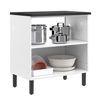 Balcão De Cozinha 80cm Aço Itatiaia Com Tampo New Premium Branco