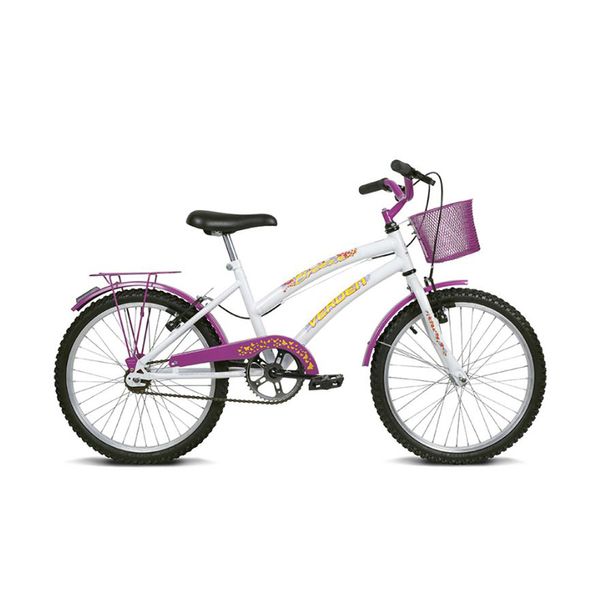 Bicicleta Verden Breeze Aro 20 com Para-Lamas, Cestinho e Bagageiro Branco e Pink Bicicleta Verden Breeze Aro 20 com Para-Lamas, Cestinho e Bagageiro Branco e Pink