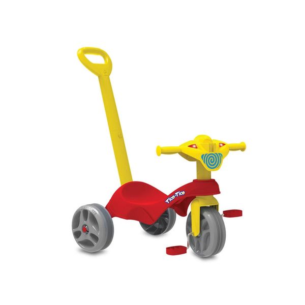 Triciclo Tico Tico Club Bandeirante com Haste Vermelho Triciclo Tico Tico Club Bandeirante com Haste Vermelho